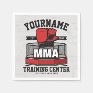 Guardanapo De Papel Artes Marciais Mistas Misturas ADD NAME MMA Fight