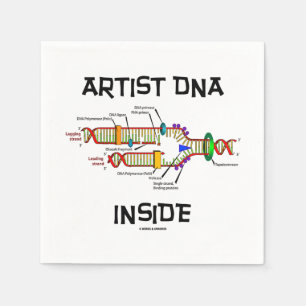 Guardanapo De Papel Artista DNA Dentro Genes Genética Replicação de DN