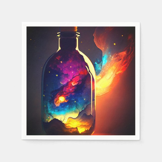 Guardanapo De Papel Artsy Bottle (Frente)