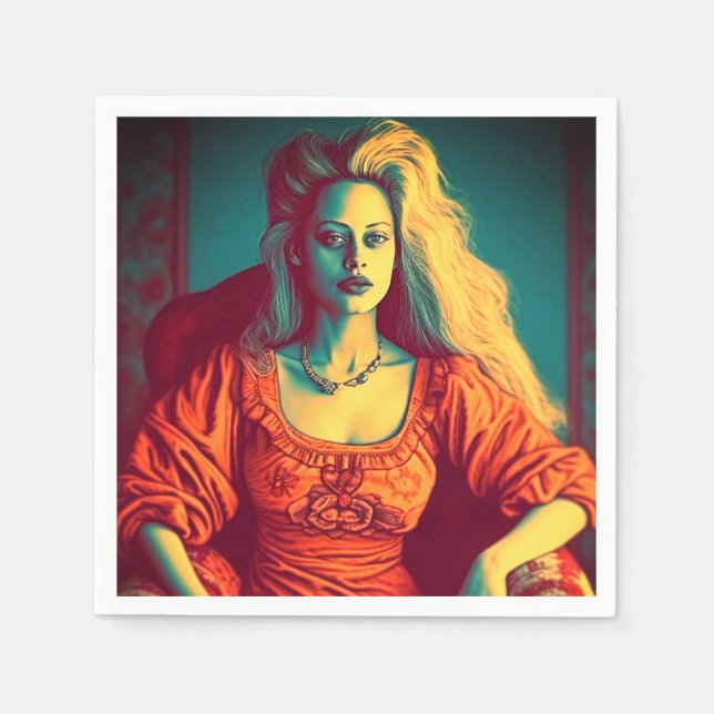 Guardanapo De Papel Artsy Lady (Frente)