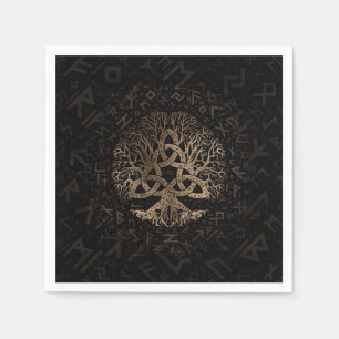 Guardanapo De Papel Árvore da vida com Triquetra no padrão Futhark