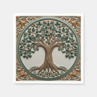 Guardanapo De Papel Árvore da vida de William Morris Vintage pré-rafae
