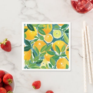 Guardanapo De Papel Árvore de Citrinos Artesanais Limões Laranjas Limõ