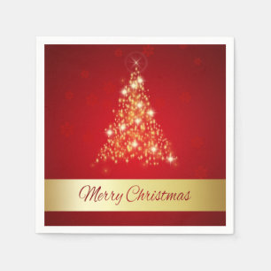 Guardanapo De Papel Árvore de incandescência elegante do Feliz Natal