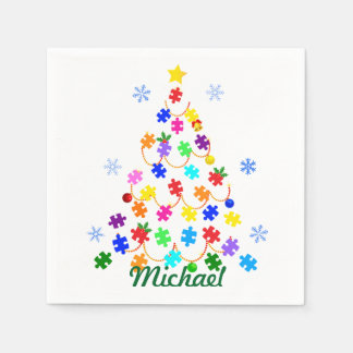 Guardanapo De Papel Árvore de Natal Autismo