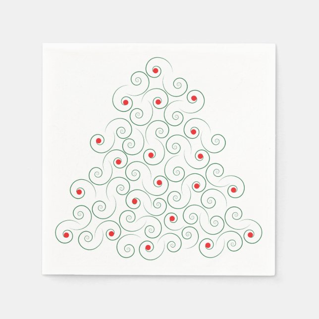 Guardanapo De Papel Árvore de Natal Branca (Frente)