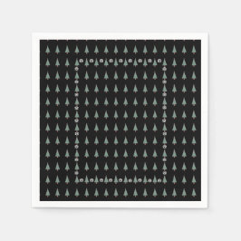 Guardanapo De Papel Árvore de Natal com arcos vermelhos