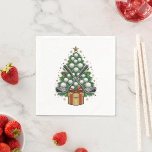 Guardanapo De Papel Árvore de Natal de Equipamentos de Golfe Natal Gol