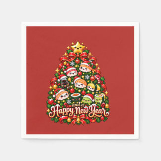 Guardanapo De Papel Árvore de Natal de Sushi Kawaii