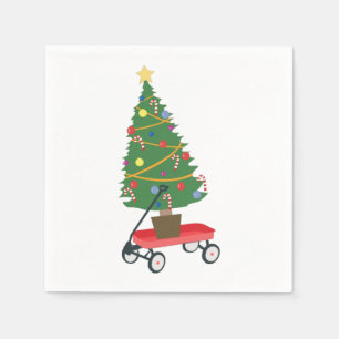 Guardanapo De Papel Árvore de Natal do Vagão