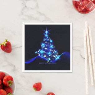 Guardanapo De Papel Árvore de Natal estilizada e brilhante da Slippery