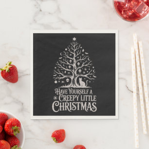 Guardanapo De Papel Árvore de Natal Gótica Negra