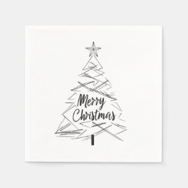 Guardanapo De Papel Árvore de Natal Minimalista Napkins