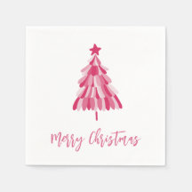 Árvore de Natal Rosa Simples