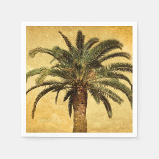 Guardanapo De Papel Árvore de Palma da Ilha Tropical de Estilo Retroat
