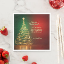 Árvore Dourada de Natal Verde de Mensagem de Nome 