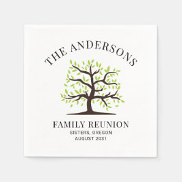 Guardanapo De Papel Árvore Genealógica de Reunião Familiar Personaliza