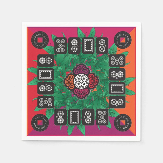 Guardanapo De Papel Árvore Money Mah Jongg 2025 Napkins (Frente)