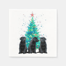 Árvore Negra de Natal Labrador Cachorro Cachorro N