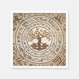 Guardanapo De Papel Árvore Nó Celta da Vida - Yggdrasil