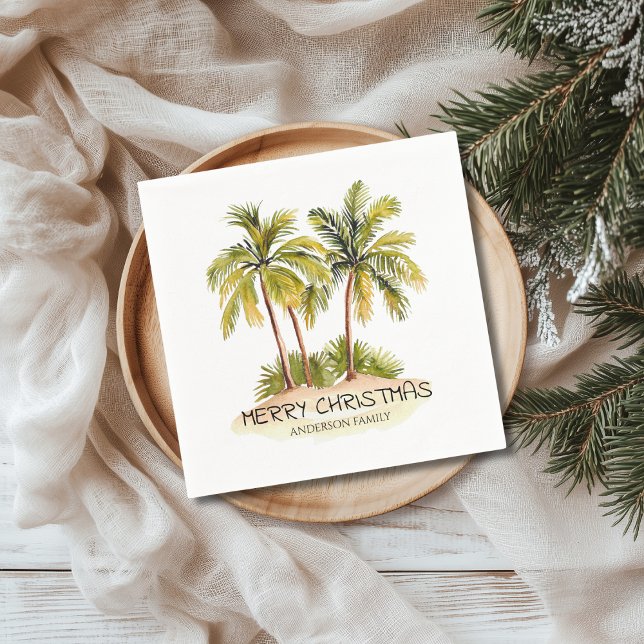 Guardanapo De Papel Árvore Tropical Natal Napkin (Criador carregado)