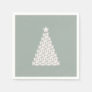 Guardanapo De Papel Árvore Verde de Natal Sage