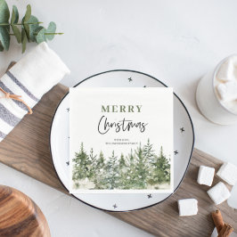 Guardanapo De Papel Árvore Verde Natal | Feliz Natal