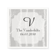 Árvores de inverno em Casamento de Monograma de Ci