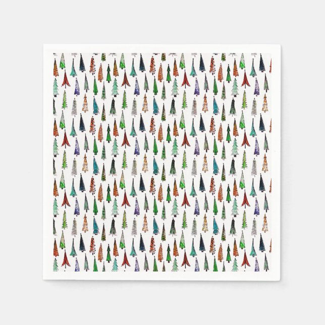 Guardanapo De Papel Árvores de Natal (Frente)
