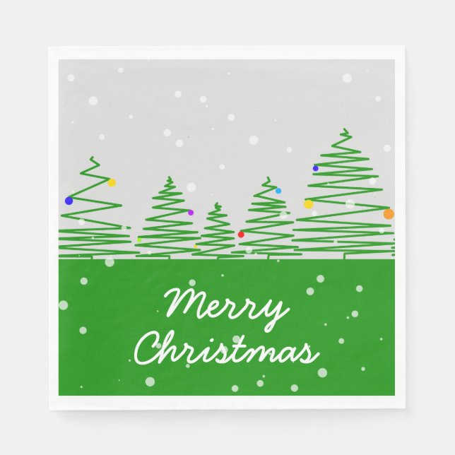 Guardanapo De Papel Árvores de Natal (Frente)