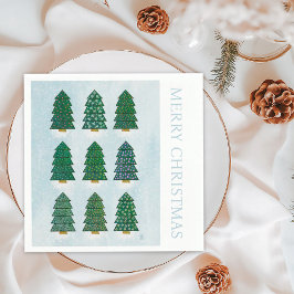 Guardanapo De Papel Árvores de Natal Geométricas Nórdicas Escandinavas