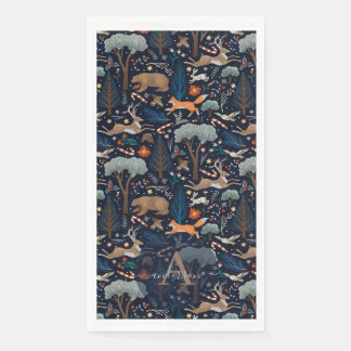 Guardanapo De Papel Árvores Rustic Watercolor Woodland Árvores Natal