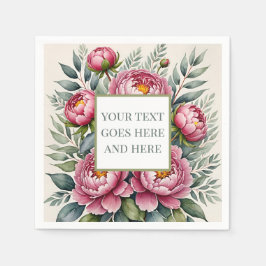 Guardanapo De Papel as flores cor-de-água cor-de-rosa-pedófilo criam a