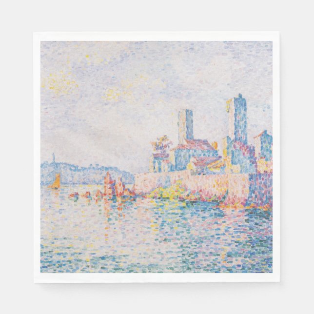 Guardanapo De Papel As torres de Antibes (por Paul Signac) (Frente)