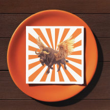 Asas de Buffalo com Starburst Laranja