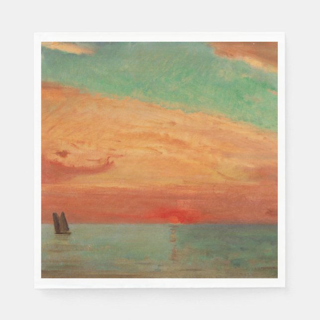 Guardanapo De Papel Assalto do Sol sobre o Mar Oriental (Arte Asiática (Frente)