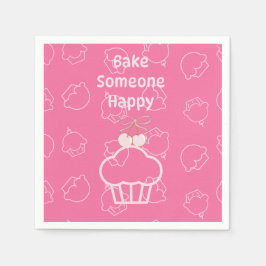 Guardanapo De Papel Assar rosa feliz