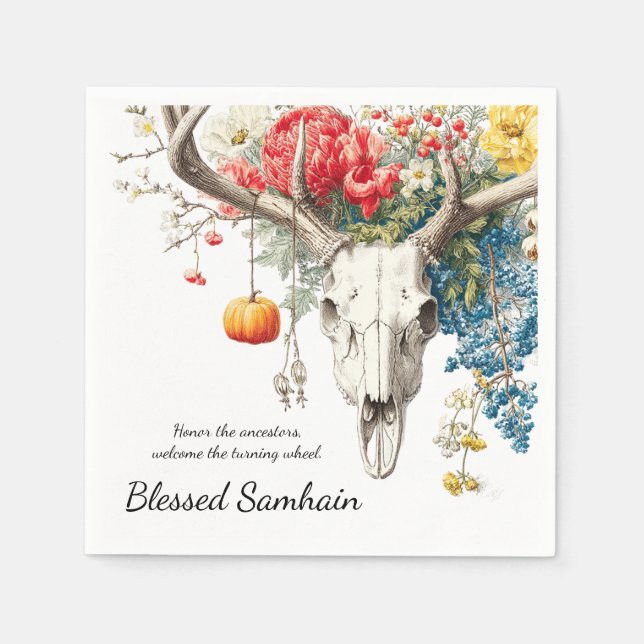 Guardanapo De Papel Assentos Místicos | Samhain Witchy Design (Frente)