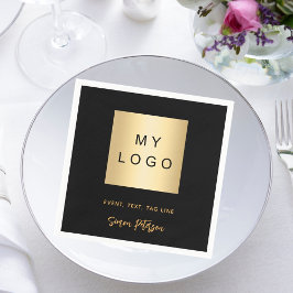 Guardanapo De Papel Assinatura do logotipo comercial do bar de café pr