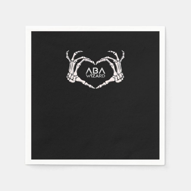 Guardanapo De Papel Assistente Clássico - Skeleton Mãos Coração (Frente)