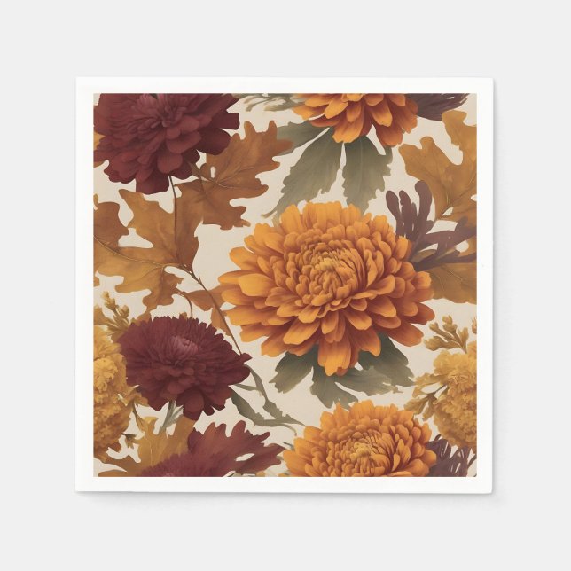 Guardanapo De Papel Astras e Marigolés de Queda Vibrante (Frente)