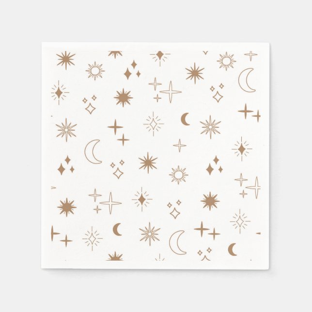Guardanapo De Papel Astrology Star Pattern (Frente)