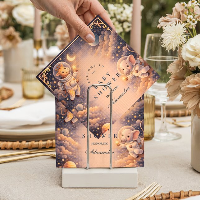 Guardanapo De Papel Astronaut Animals Space Baby Shower (Criador carregado)