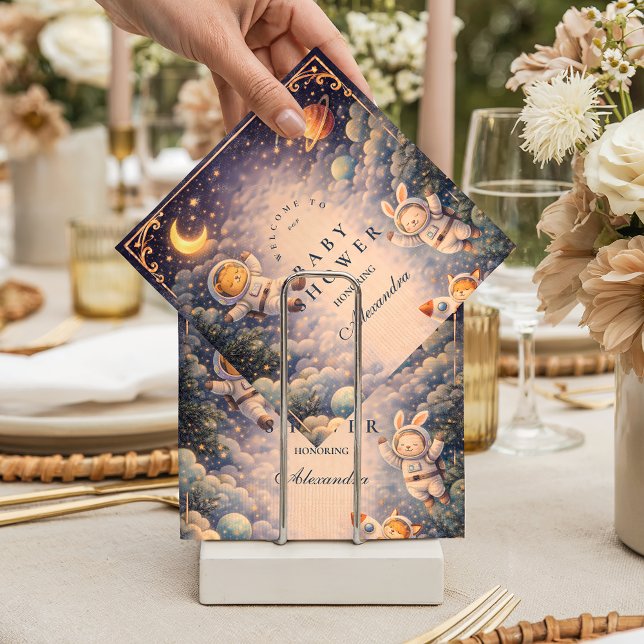 Guardanapo De Papel Astronaut Animals Space Baby Shower (Criador carregado)