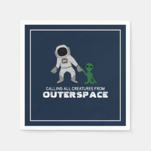 Guardanapo De Papel Astronauta e Alienígena, Exterior