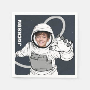 Guardanapo De Papel Astronauta Foto Aniversário Personalizado