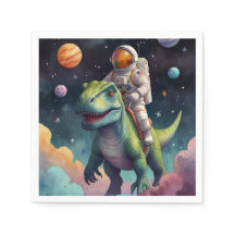 Astronauta sobre Dino no Espaço