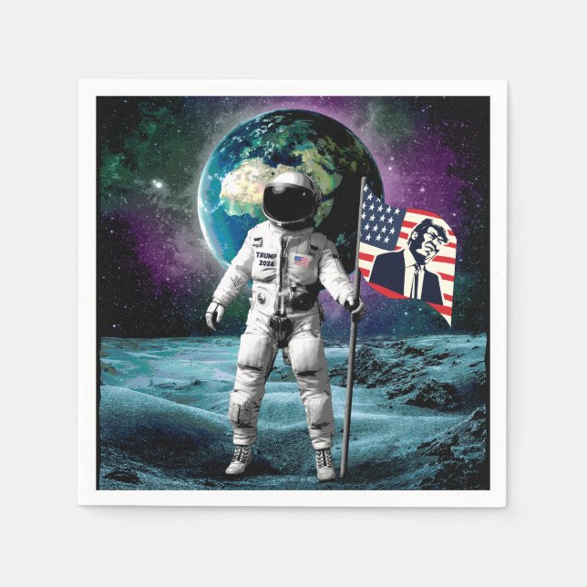 Guardanapo De Papel Astronautas para o Convite Trump 2024 (Frente)