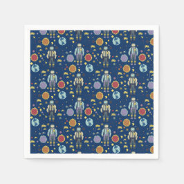 Guardanapo De Papel Astrounaut Space Man Colorful