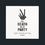 Guardanapo De Papel Até que a morte nos faça Festa de solteira de esqu<br><div class="desc">Esta é uma morte até o papagaio de Festa de solteira do Skeleton Gothic do Partido Americano.</div>